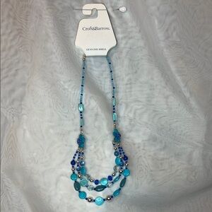 Croft & Barrow Blue Beaded Necklace